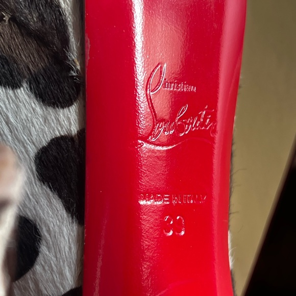 Christian Louboutin Bibi 140mm Pony Hair Nairobi Platform Pumps 39 - Picture 7 of 8